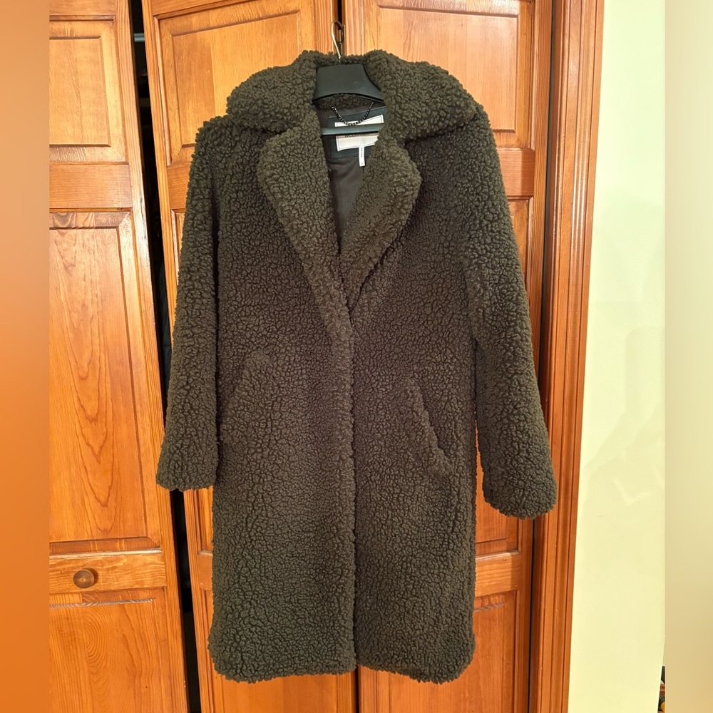 BCBGeneration Dark Green Teddy Jacket